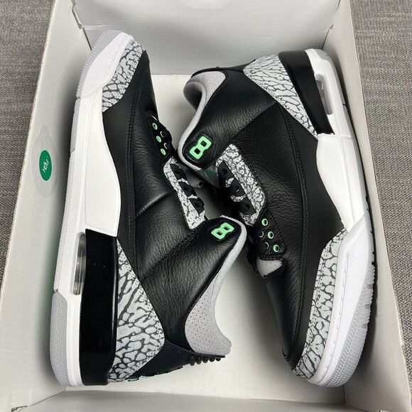 Nike Air Jordan 3 Retro Shoes Green Glow Black Gray CT8532-031 Men's Size 10 - Picture 10 of 12